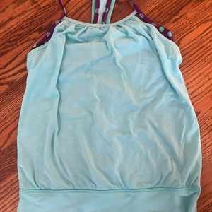 Ivivva tank bra top under loose tank size 12